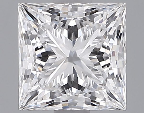 1.59 Carat Princess Cut Lab-Created Diamond For Sale