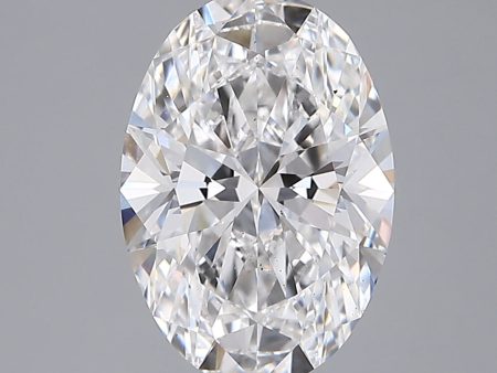 2.56 Carat Oval Cut Lab-Created Diamond Hot on Sale