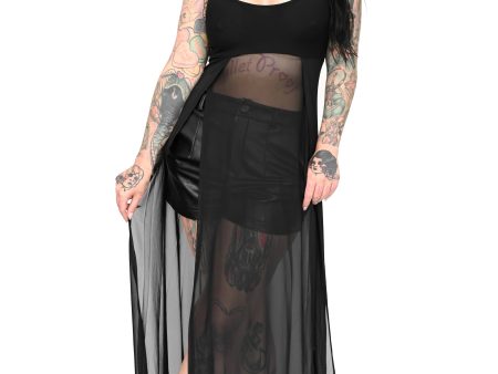 Foxblood - Mesh Noah Maxi Length Black - Top Online Hot Sale