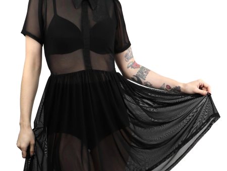 Foxblood - Courtney Mesh Babydoll Black - Dress Hot on Sale