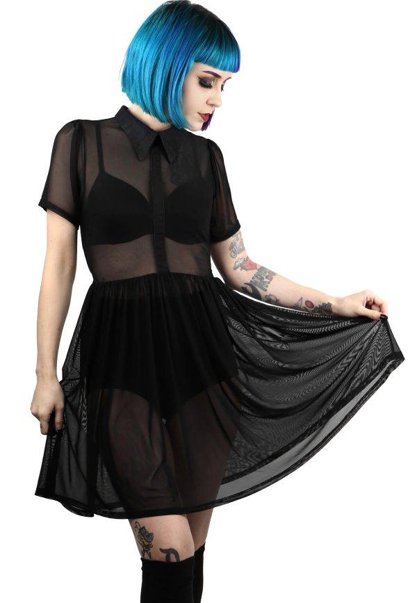 Foxblood - Courtney Mesh Babydoll Black - Dress Hot on Sale