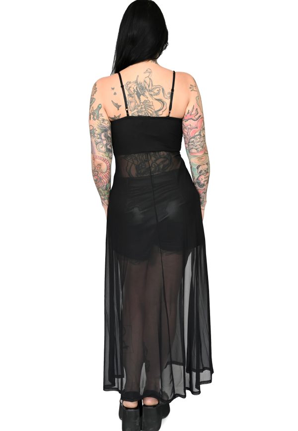 Foxblood - Mesh Noah Maxi Length Black - Top Online Hot Sale