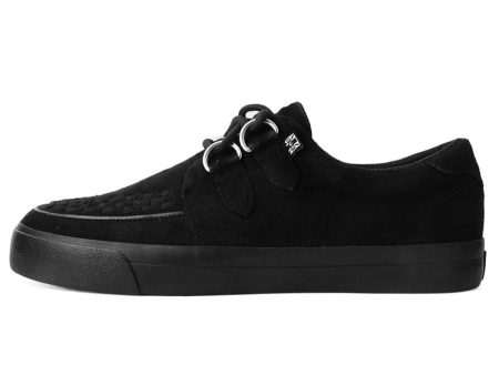 T.U.K. - Creeper Sneaker Black Faux Suede - Girl Shoes Sale