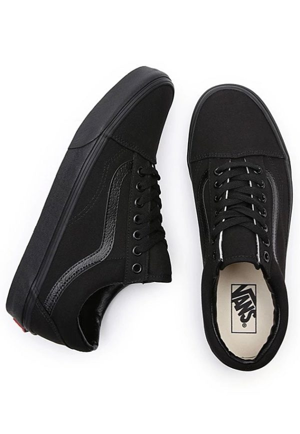 Vans - Old Skool Black Black - Girl Shoes Discount