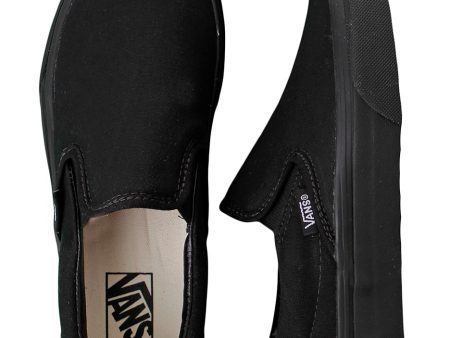 Vans - Classic Slip-On Black Black - Girl Shoes on Sale