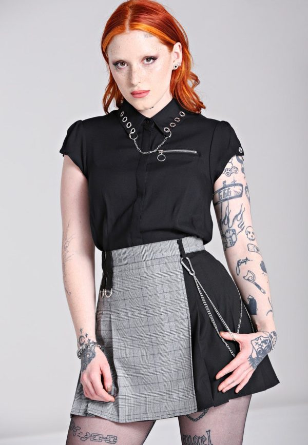 Hellbunny - Mina Grey - Skirt Hot on Sale