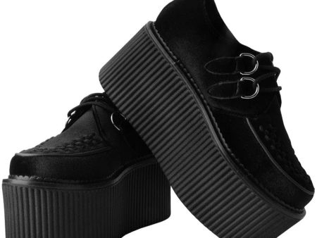 T.U.K. - Stratocreeper Black Velvet - Girl Shoes Discount