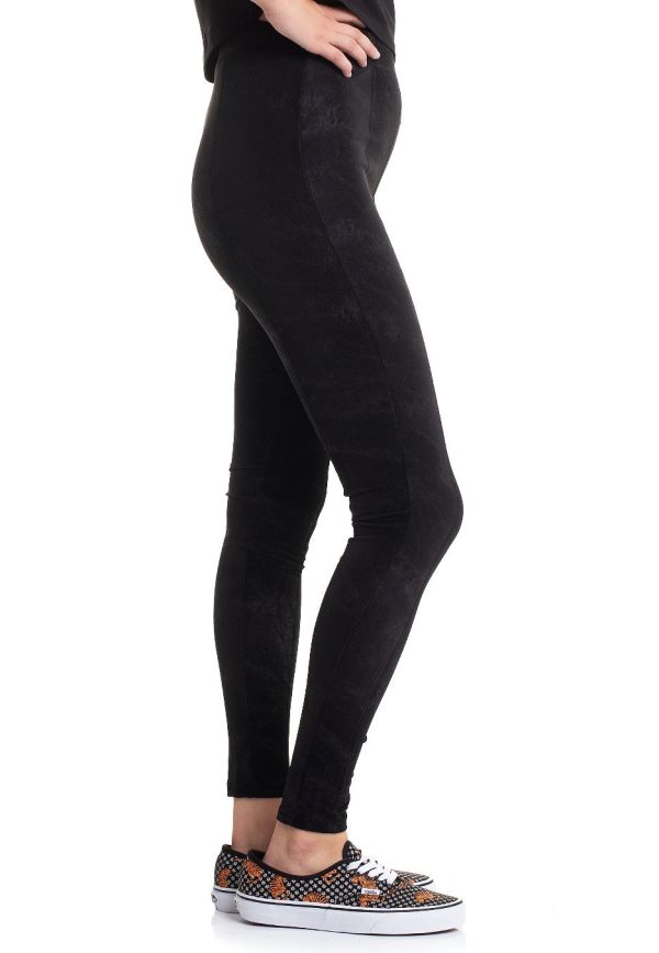 Urban Classics - Washed Faux Leather Black - Pants Online Sale