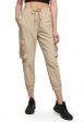 Urban Classics - Ladies High Waist Crinkle Nylon Cargo Concrete - Pants Supply