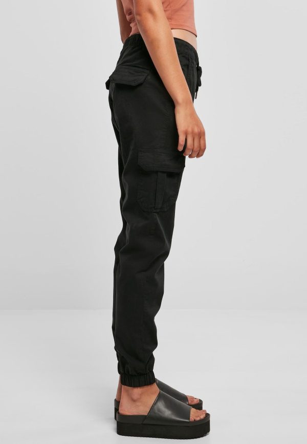 Urban Classics - Ladies High Waist Cargo Black - Pants Hot on Sale