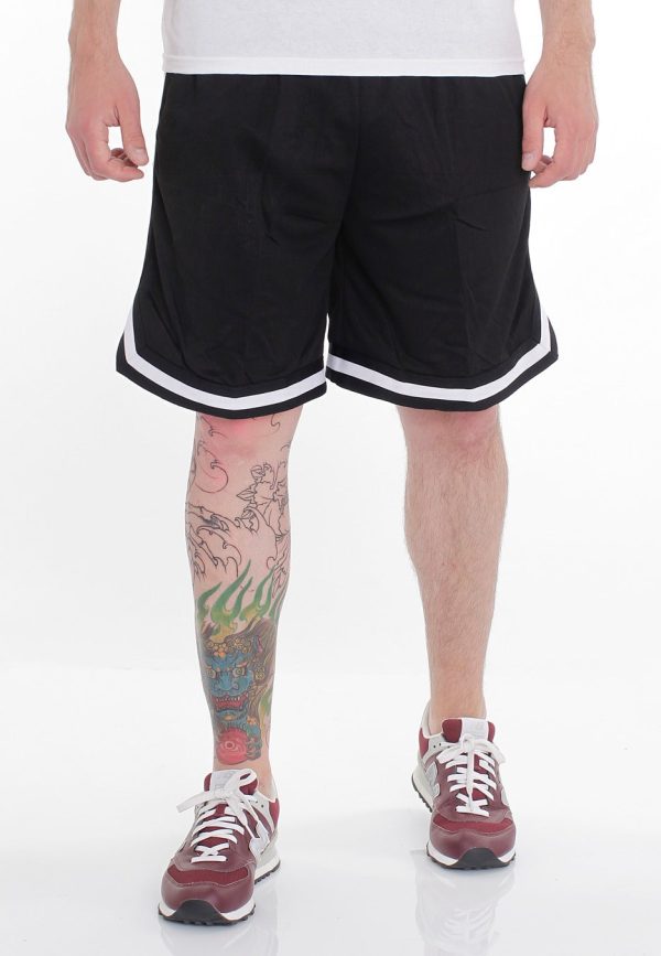 Urban Classics - Stripes Black Black White - Shorts Supply