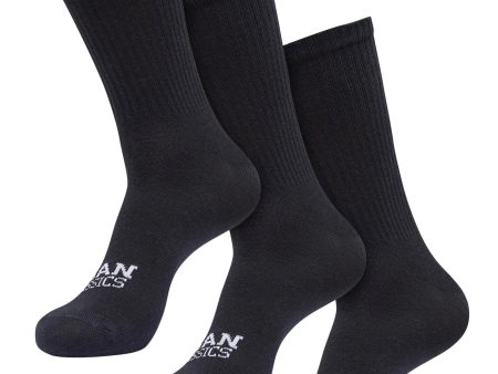 Urban Classics - Simple Flat Knit Pack Of 3 Black - Socks Hot on Sale