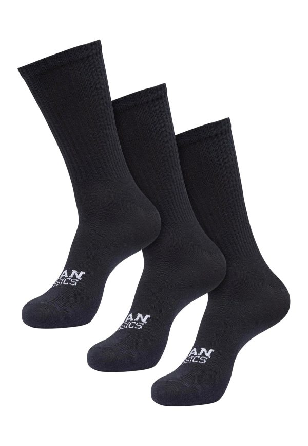 Urban Classics - Simple Flat Knit Pack Of 3 Black - Socks Hot on Sale