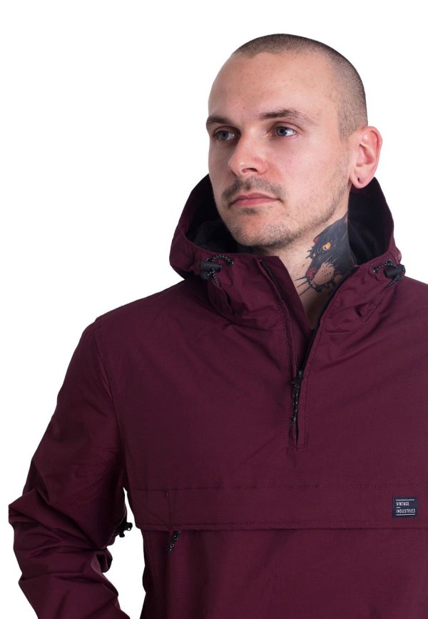 Vintage Industries - Shooter Burgundy - Windbreaker Fashion