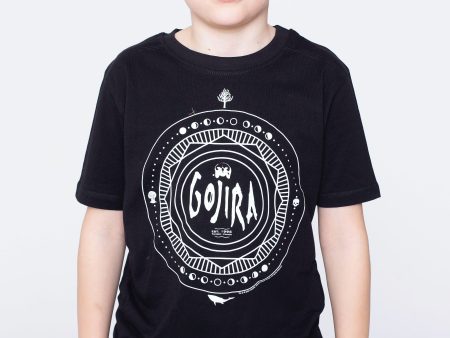 Gojira - Moon Phases Kids Black White - T-Shirt Cheap