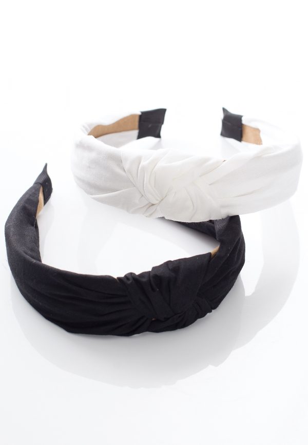 Urban Classics - Light With Knot Pack Of 2 Black White - Headband For Discount