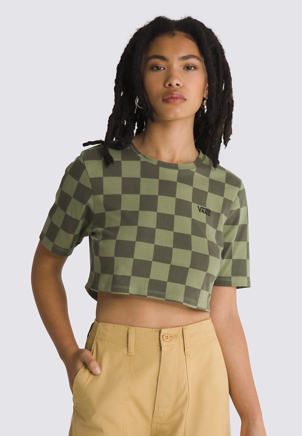 Vans - Checker Crew Crop II Olivine - T-Shirt Online Sale