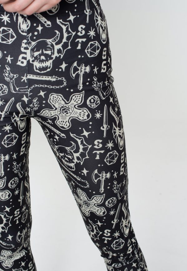 Stranger Things - Hellfire AOP Black - Leggings For Discount