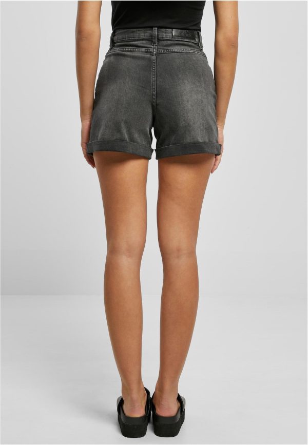 Urban Classics - Ladies Vintage Denim Black Washed - Shorts Discount