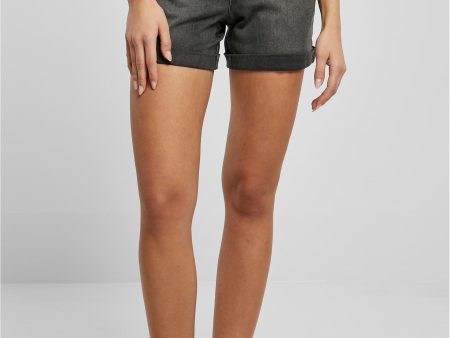 Urban Classics - Ladies Vintage Denim Black Washed - Shorts Discount