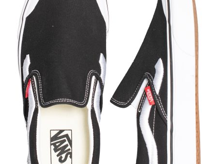 Vans - Classic Slip-On 138 Sidestripe Black True White - Shoes Online