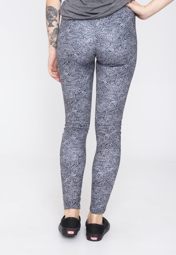 Urban Classics - Tech Mesh AOP Blackzen - Leggings Online Hot Sale