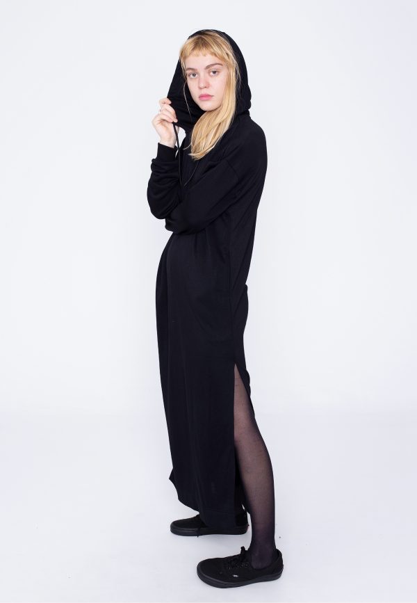 Urban Classics - Ladies Modal Terry Long Hoody Black - Dress For Discount