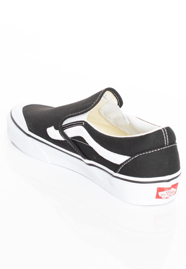 Vans - Classic Slip-On 138 Sidestripe Black True White - Shoes Online