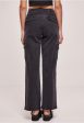 Urban Classics - Ladies High Waist Straight Cargo Black Washed - Jeans on Sale