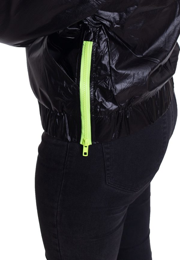 Urban Classics - Ladies Vanish Crinkle Pull Over Black - Windbreaker For Discount