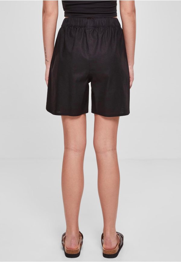 Urban Classics - Ladies Linen Mixed Black - Shorts For Sale