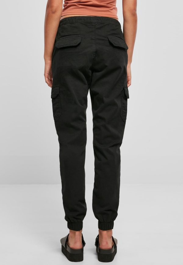 Urban Classics - Ladies High Waist Cargo Black - Pants Hot on Sale