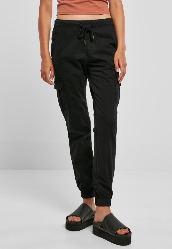 Urban Classics - Ladies High Waist Cargo Black - Pants Hot on Sale