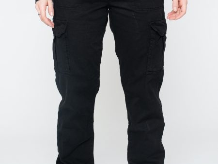 Urban Classics - Ladies Cotton Twill Utility Black - Pants Fashion