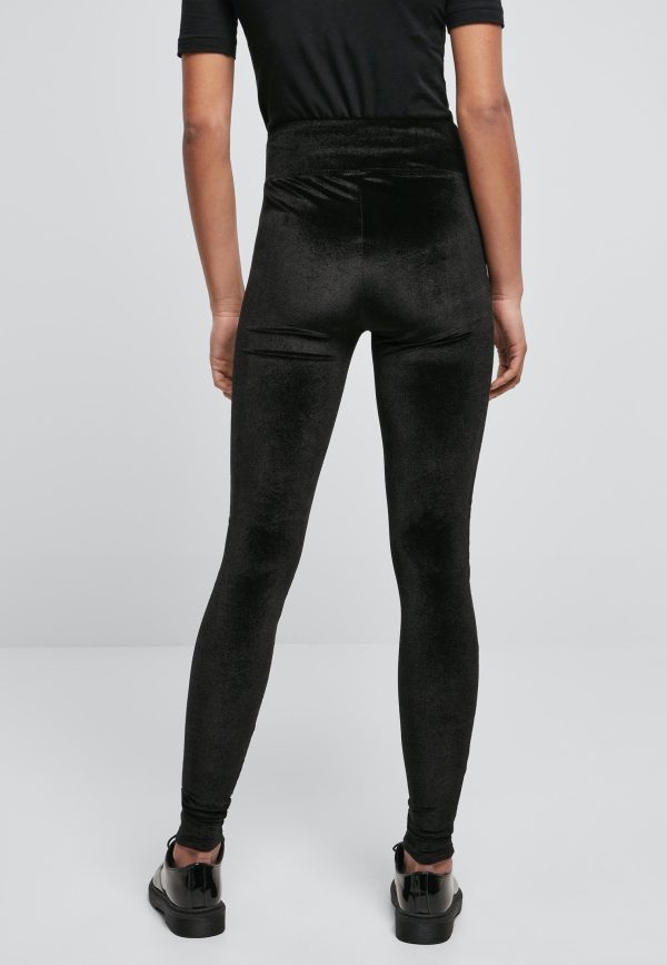 Urban Classics - Ladies High Waist Velvet Black - Leggings Online