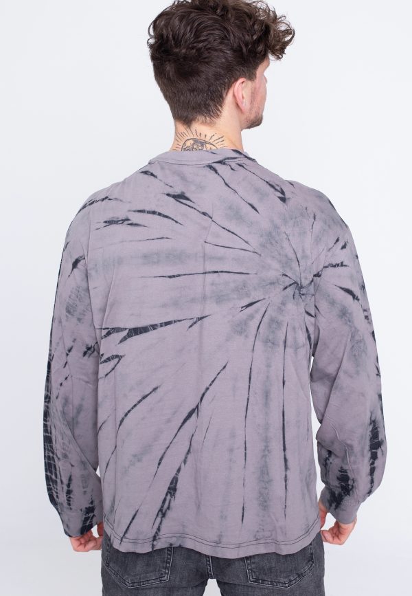 Urban Classics - Boxy Tye Dye Black Asphalt - Longsleeve Supply