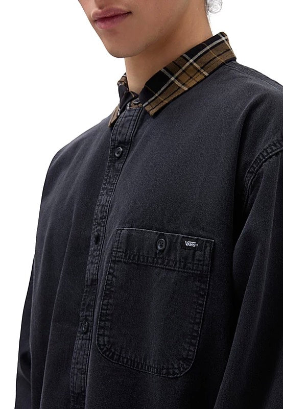 Vans - Deerfiel Woven Washed Black - Shirt Hot on Sale