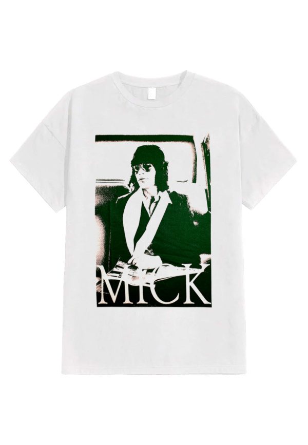 The Rolling Stones - Mick Photo V1 White - T-Shirt Online