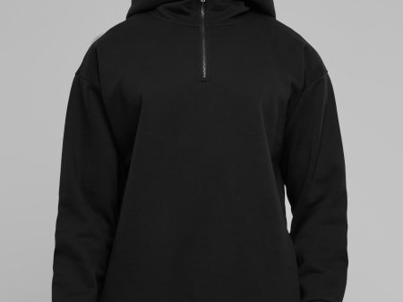 Urban Classics - Zipped High Neck Black - Hoodie Hot on Sale