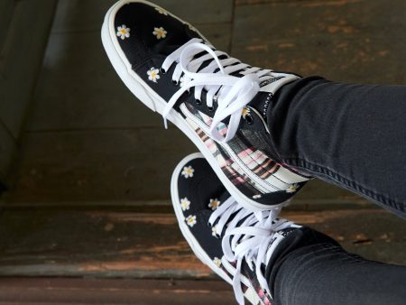 Vans - Sk8 Hi Floral Plaid Patchwork - Girl Shoes For Cheap