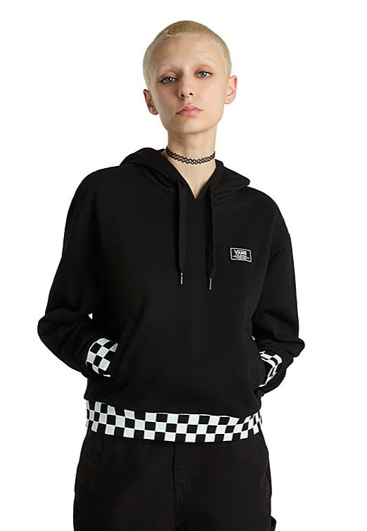 Vans - Boom Boom Check Crop II Black - Hoodie Fashion