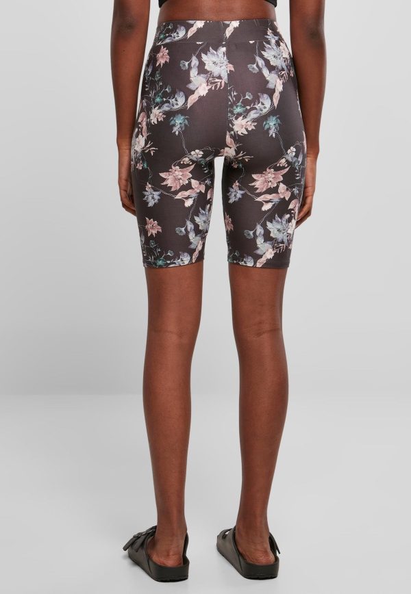 Urban Classics - Ladies Soft AOP Cycle Blacksoftflower - Shorts Online now