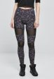 Urban Classics - Tech Mesh AOP Black Paisley - Leggings For Discount