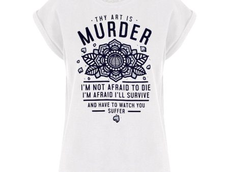 Thy Art Is Murder - Not Afraid Extended Shoulder White - Girly on Sale