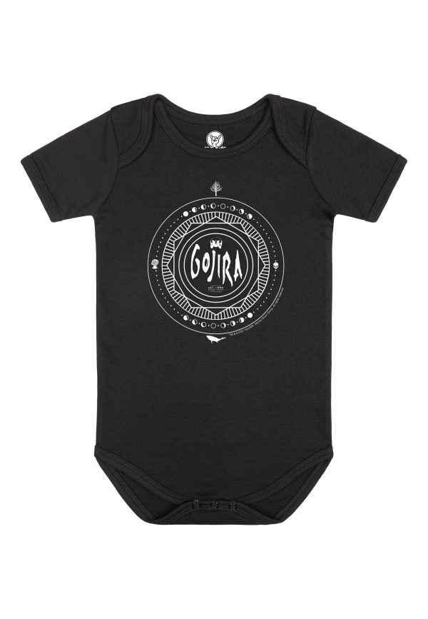 Gojira - Moon Phases Babygrow Black White - Bodysuit Online Hot Sale