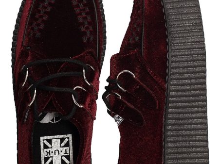 T.U.K. - Viva High Velvet Burgundy - Girl Shoes Hot on Sale