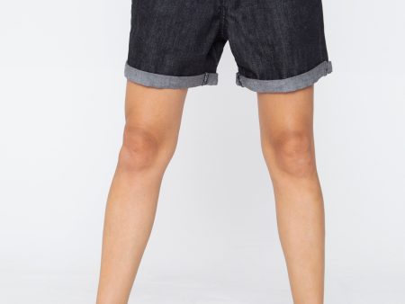 Urban Classics - Ladies High Waist Boyfriend Black Washed - Shorts Sale