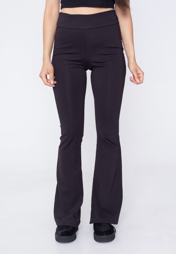 Urban Classics - Ladies Recycled High Waist Flared Black - Leggings Supply