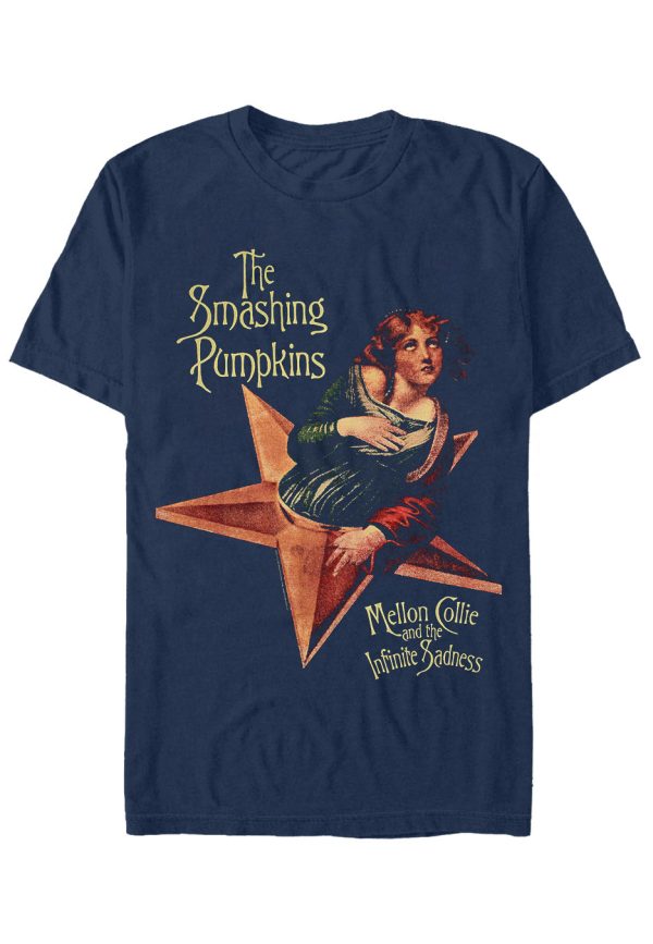 The Smashing Pumpkins - Mellon Collie Cover Navy - T-Shirt on Sale