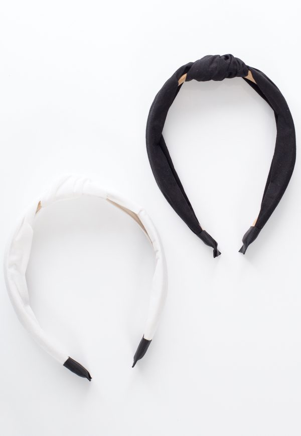 Urban Classics - Light With Knot Pack Of 2 Black White - Headband For Discount